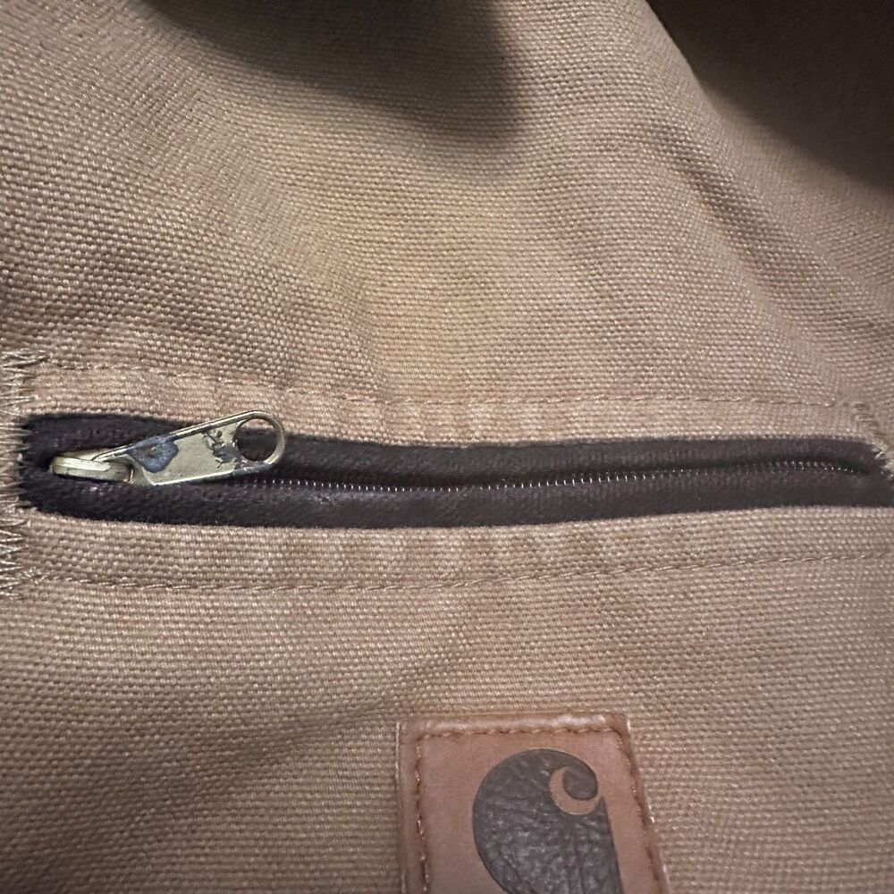 Y2K Vintage 2003 Carhartt J97 CML Sandstone Detroit Cropped Jacket 2XL Reg - Picture 9 of 16